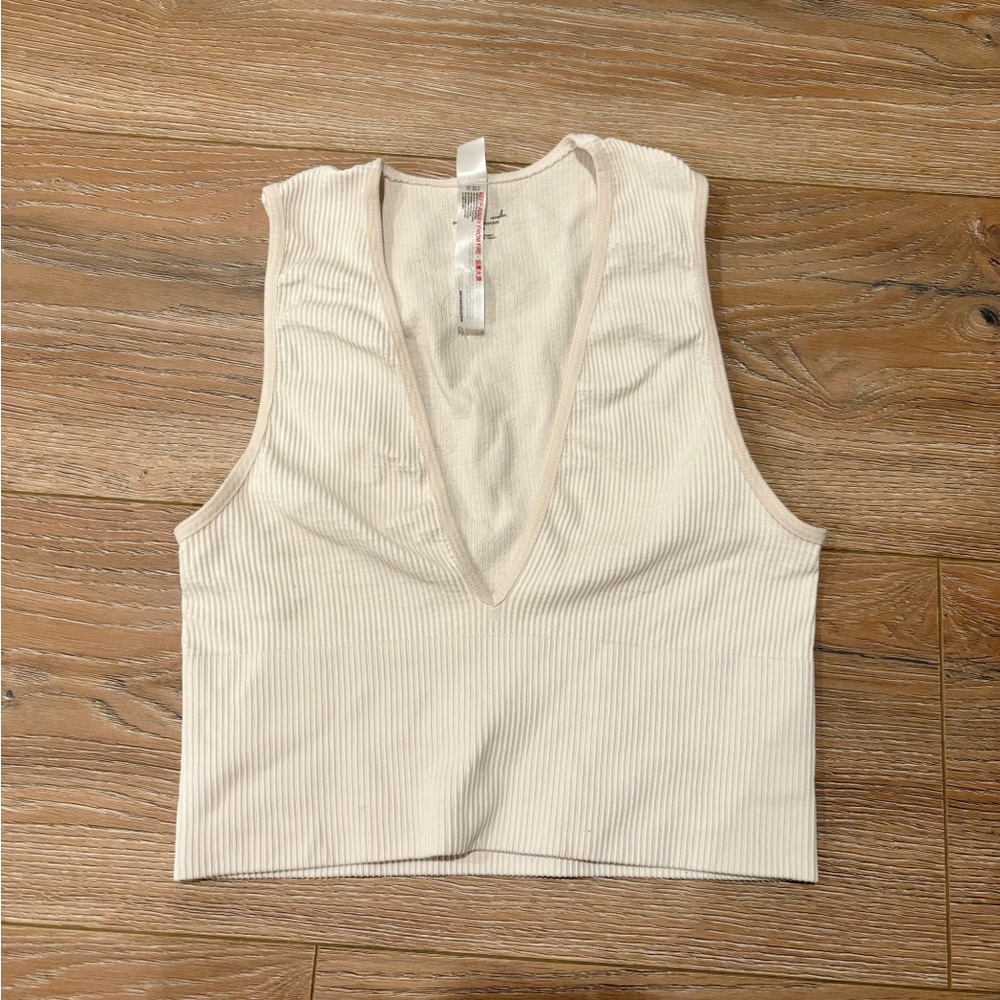 urban outfitters white plunge top